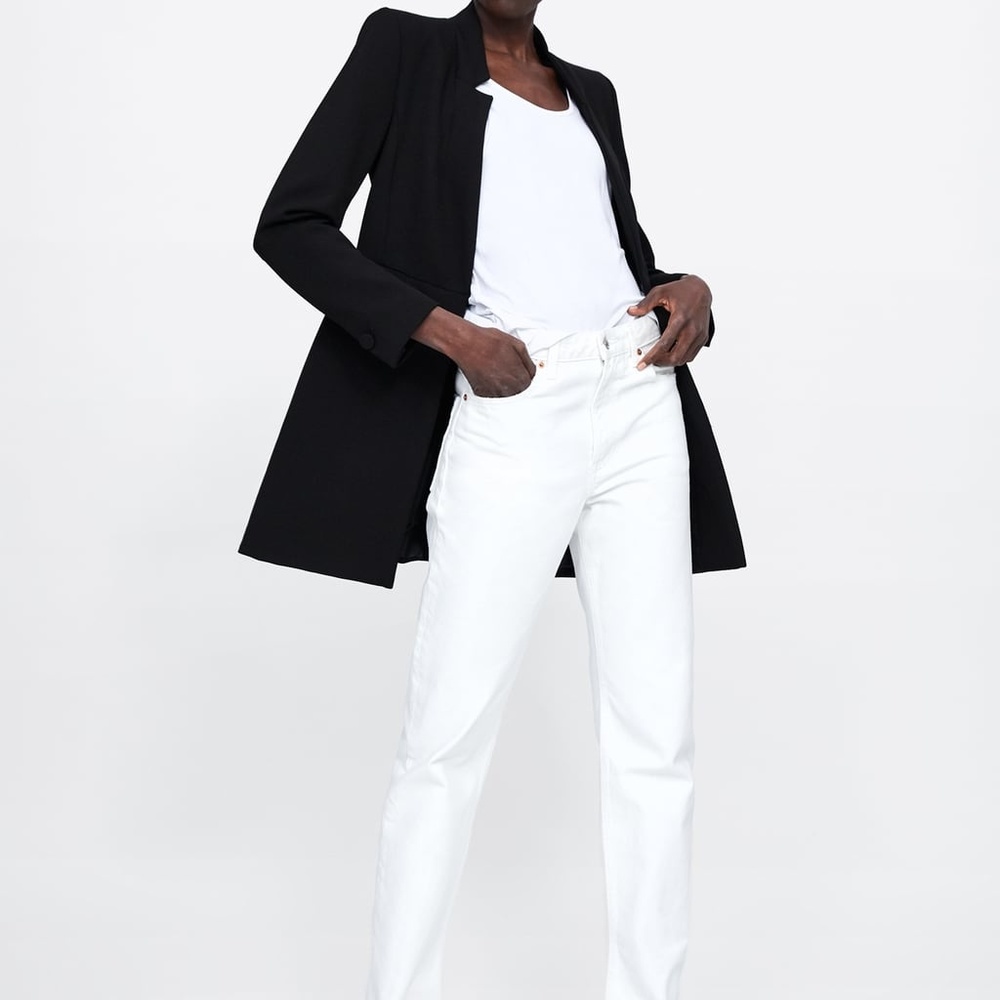 Zara inverted flaped frock coat black